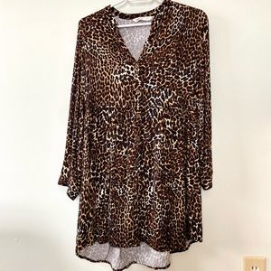 ZARA Leopard Print Shirt Dress 🐆